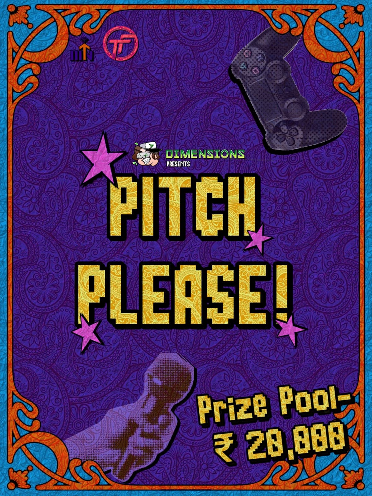 Pitch, Please! official competition poster — TantraFiesta 2026, IIIT Nagpur