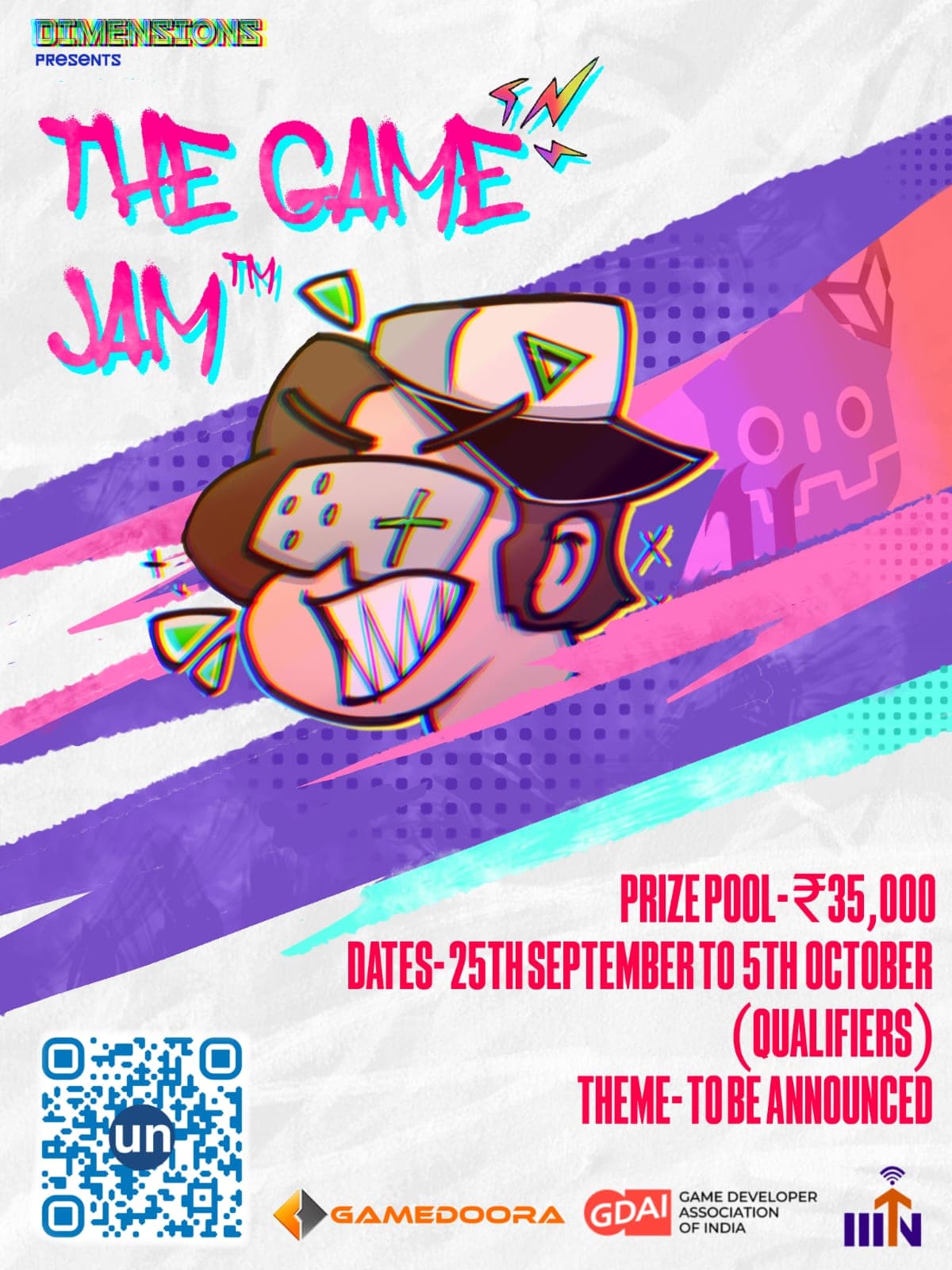 The Game Jam™ official competition poster — TantraFiesta 2026, IIIT Nagpur